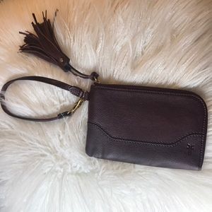 Frye wristlet - burgundy